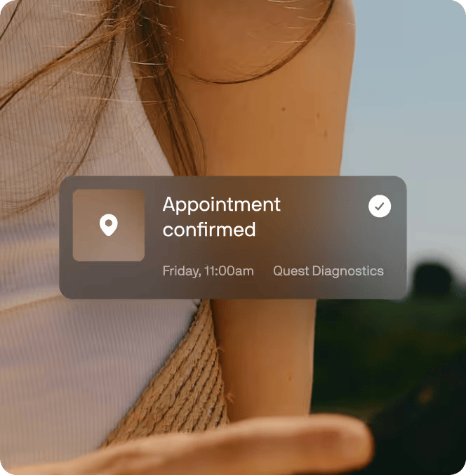 Appointment confirmed notification on a phone